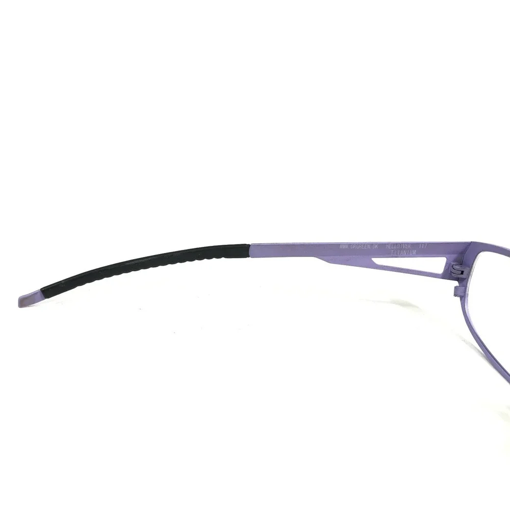 Orgreen Eyeglasses Frames HELLDIVER 117 Black Purple Rectangular 53-15-135
